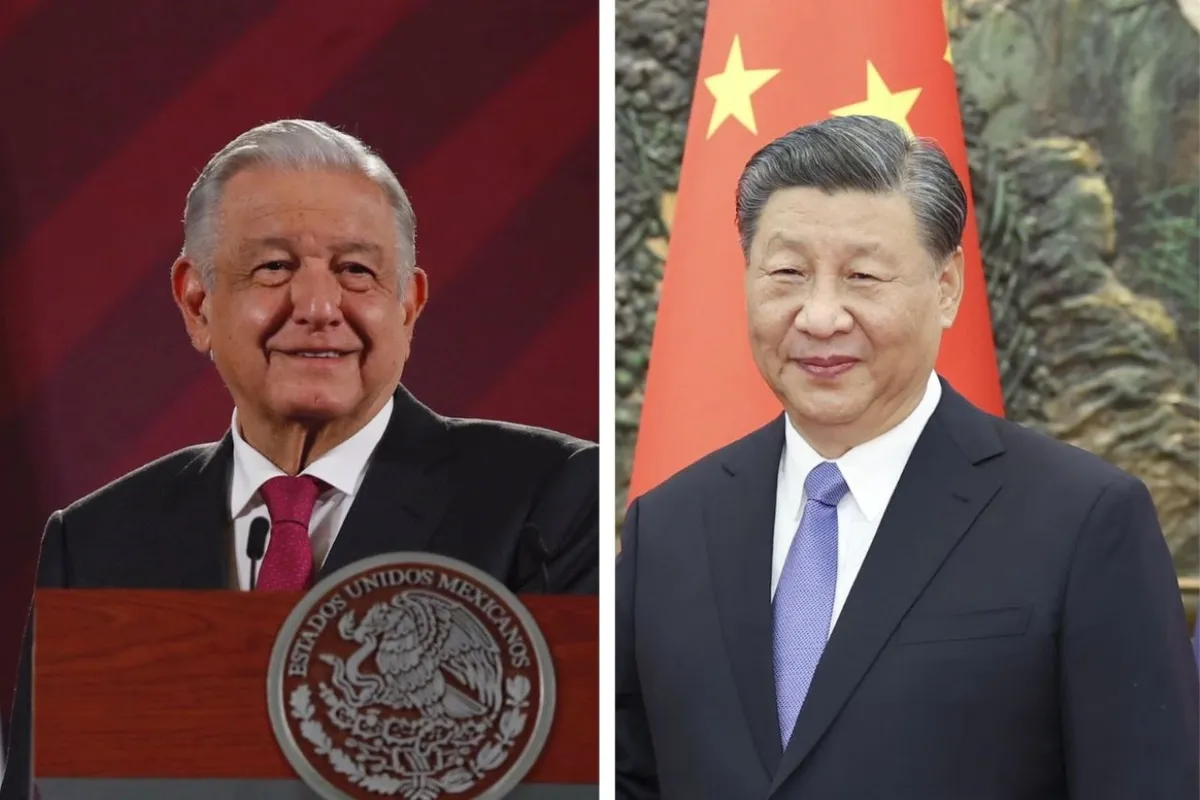 Foto de AMLO y Xi Jinping
