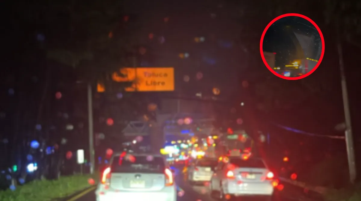 Caos vial rumbo a la CDMX a la altura de La Marquesa