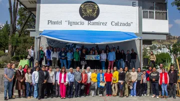 Rectora Paty Zarza participó en mural “El Nigromante, legado y huella de un visionario”, en el Plantel “Ignacio Ramírez Calzada” de la UAEMéx