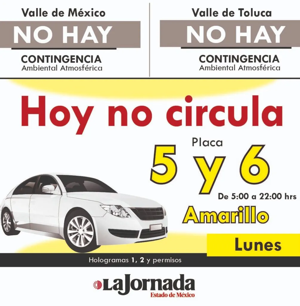 Hoy no circula Lunes: ¿Qué autos no circulan este 02 de Febrero?