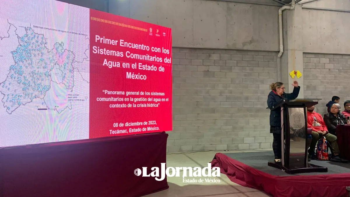 Sistemas comunitarios piden a Delfina Gómez garantías al derecho al agua