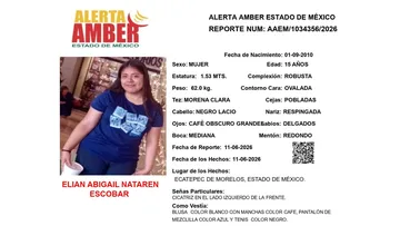 Alerta Amber: Se busca a Elian Abigail Nataren Escobar, desaparecida en Ecatepec