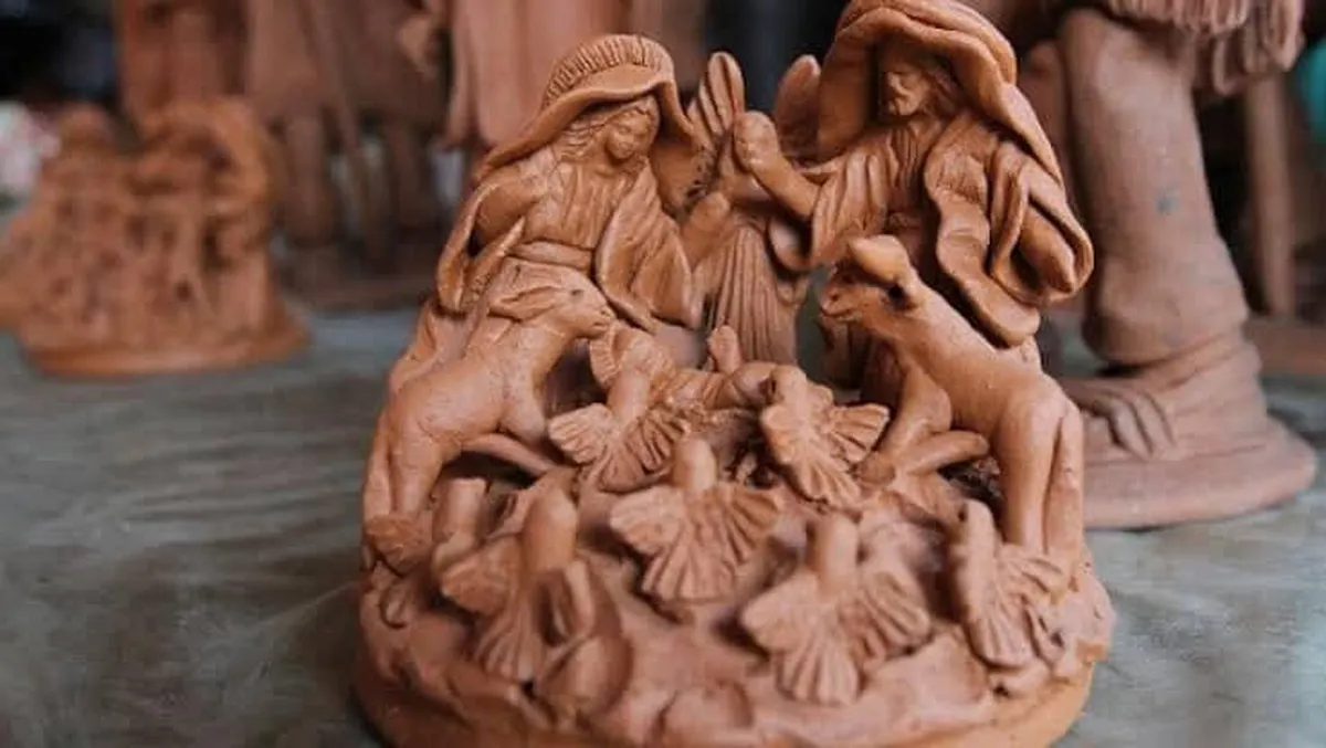 Nacimientos de barro, una artesanía local de temporada