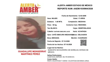 Alerta Amber: Se busca a Guadalupe Monserrat Martínez Pérez; desapareció en Ecatepec