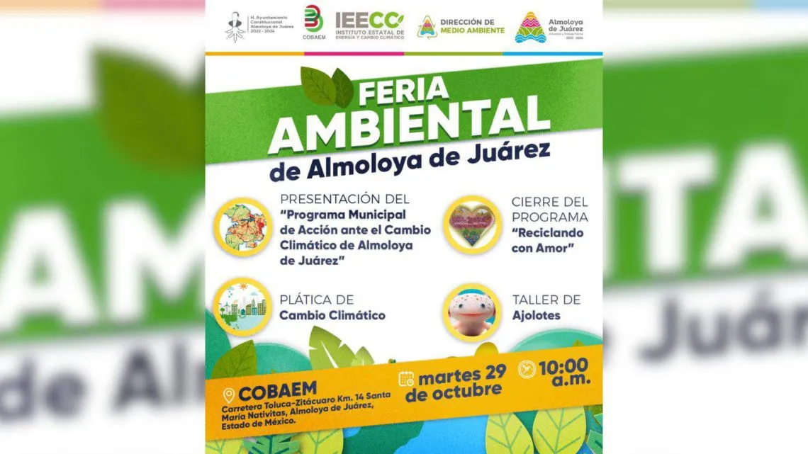 Almoloya de Juárez prepara Feria Ambiental ante el cambio climático
