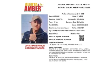Alerta Amber: Se busca a Jonathan Baruch González Vargas, desaparecido en Tultitlán