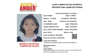 Alerta Amber: Se busca a Mariana Valentina Domínguez Valdez, desaparecida en Nextlalpan