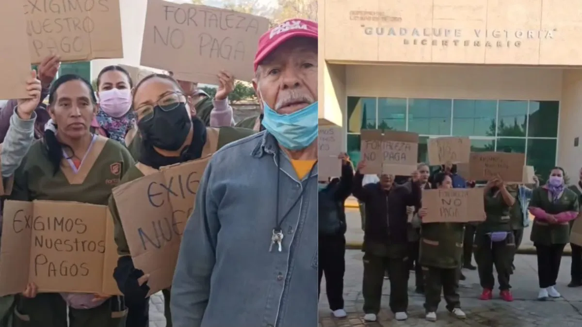 Trabajadores se manifiestan afuera del Hospital de Texcoco