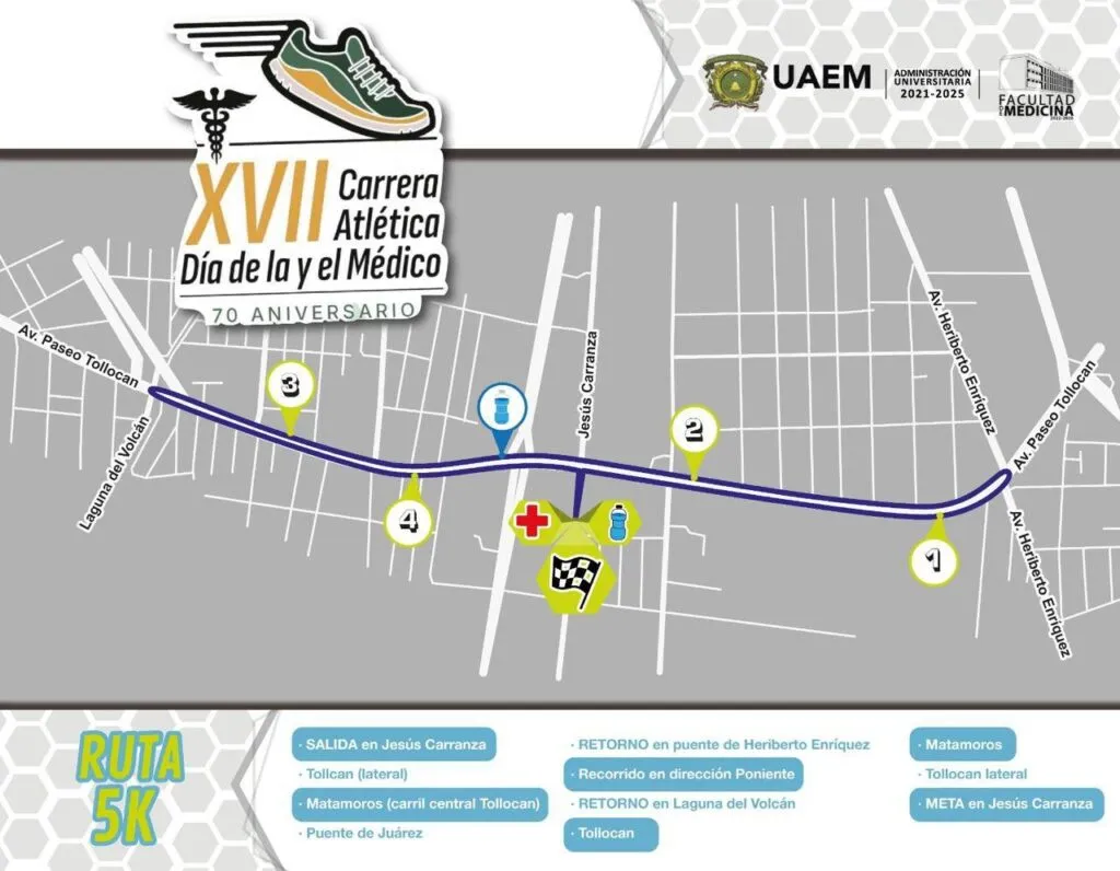 UAEMéx: Carrera atlética de 5 y 10 km por el Día del Médico