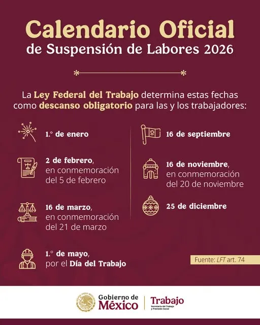 Feriados oficiales 2026: qué días se descansa y cuáles se pagan triple