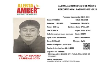 Alerta Amber: Se busca a Héctor Leandro Cárdenas Soto; desapareció en Tecámac