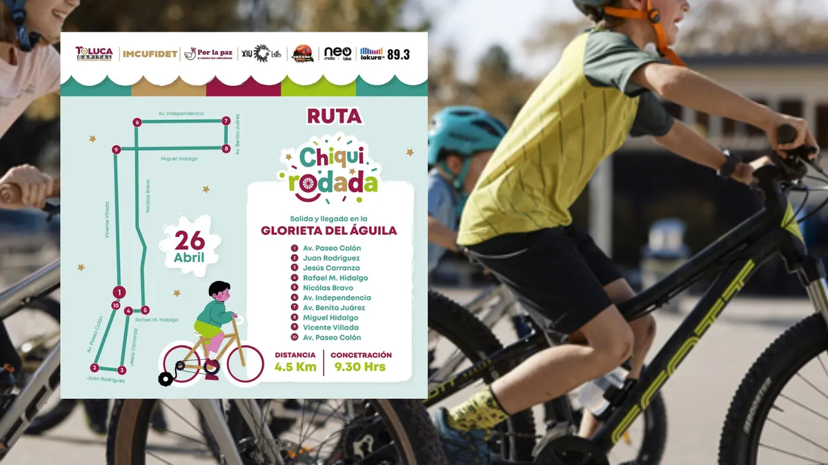 Toluca alista “Chiquirodada” para fomentar la convivencia familiar y el uso de la bicicleta