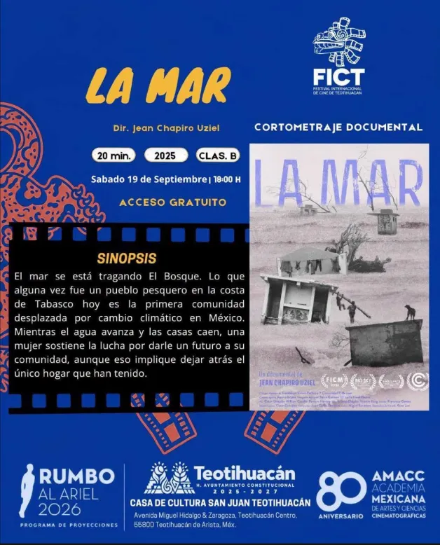 Teotihuacán proyecta películas nominadas al Ariel 2026: Cartelera y horarios gratis