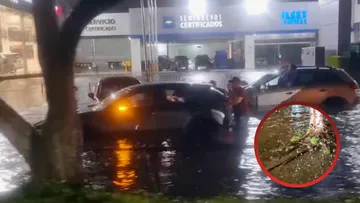 Caos por lluvias en Tlalnepantla y Tultitlán: Periférico convertido en río
