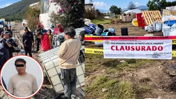 Sujeto es detenido por contaminar río en El Oro con residuos industriales