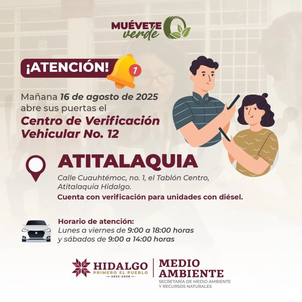 Hidalgo estrena nuevo centro de verificación vehicular en Atitalaquia