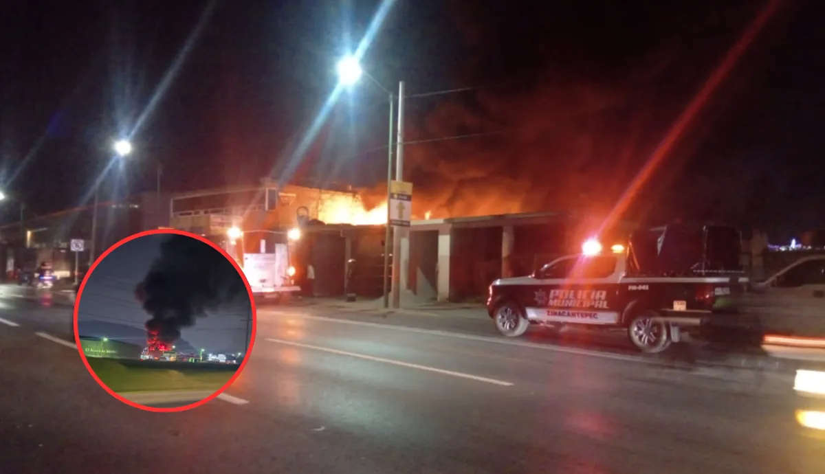 Incendio en vulcanizadora de Zinacantepec moviliza a cuerpos de emergencia