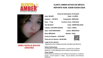 Alerta Amber: Se busca a Jemili Natalia Riojas Sánchez, desaparecida en Chimalhuacán