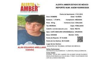 Alerta Amber: Se busca a Alán Eduardo Arellano Cuevas, desaparecido en Tecámac