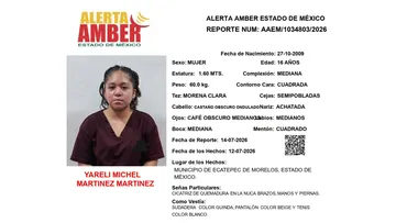 Alerta Amber: Se busca a Yareli Michel Martínez Martínez, desaparecida en Ecatepec