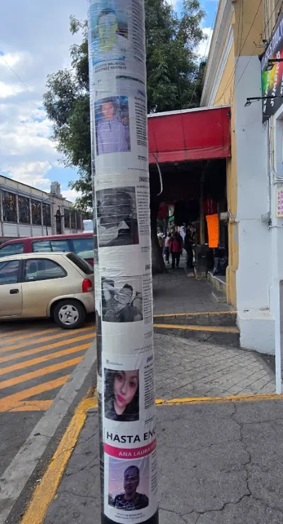 Las calles de Toluca no olvidan: Crónica de los postes de búsqueda en el centro