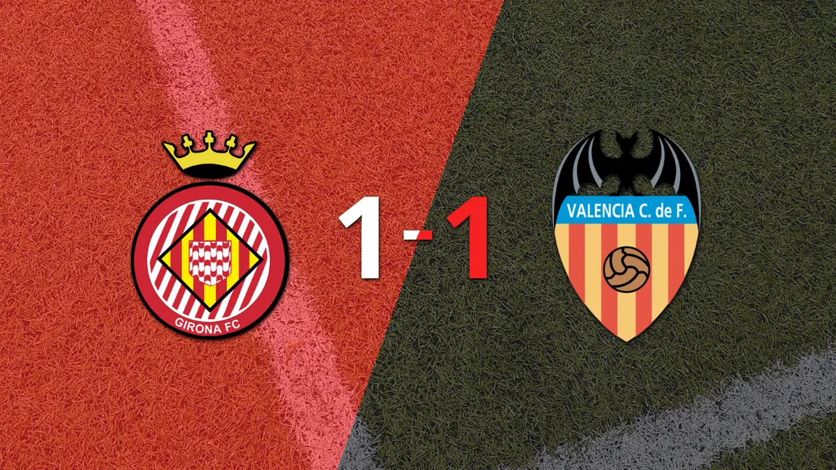 Girona y Valencia empataron 1 a 1