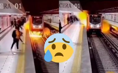 Cámara captó el momento de la 'explosión' en la estación Sevilla de la Línea 1 del Metro CDMX.