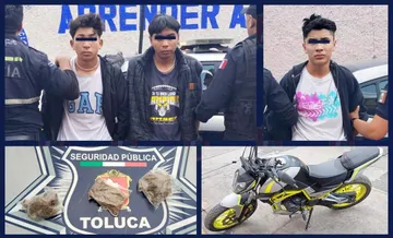 Caen tres presuntos “motoratones” en Toluca