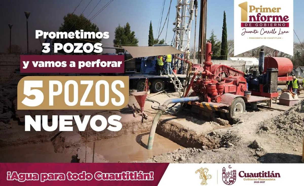 “El agua vuelve a ser del pueblo”: Juanita Carrillo reactiva pozos en Cuautitlán
