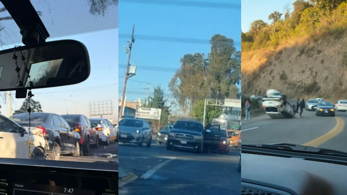 Múltiples accidentes complican la circulación en el Valle de Toluca