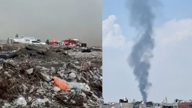 Relleno Sanitario se incendia en Nezahualcóyotl