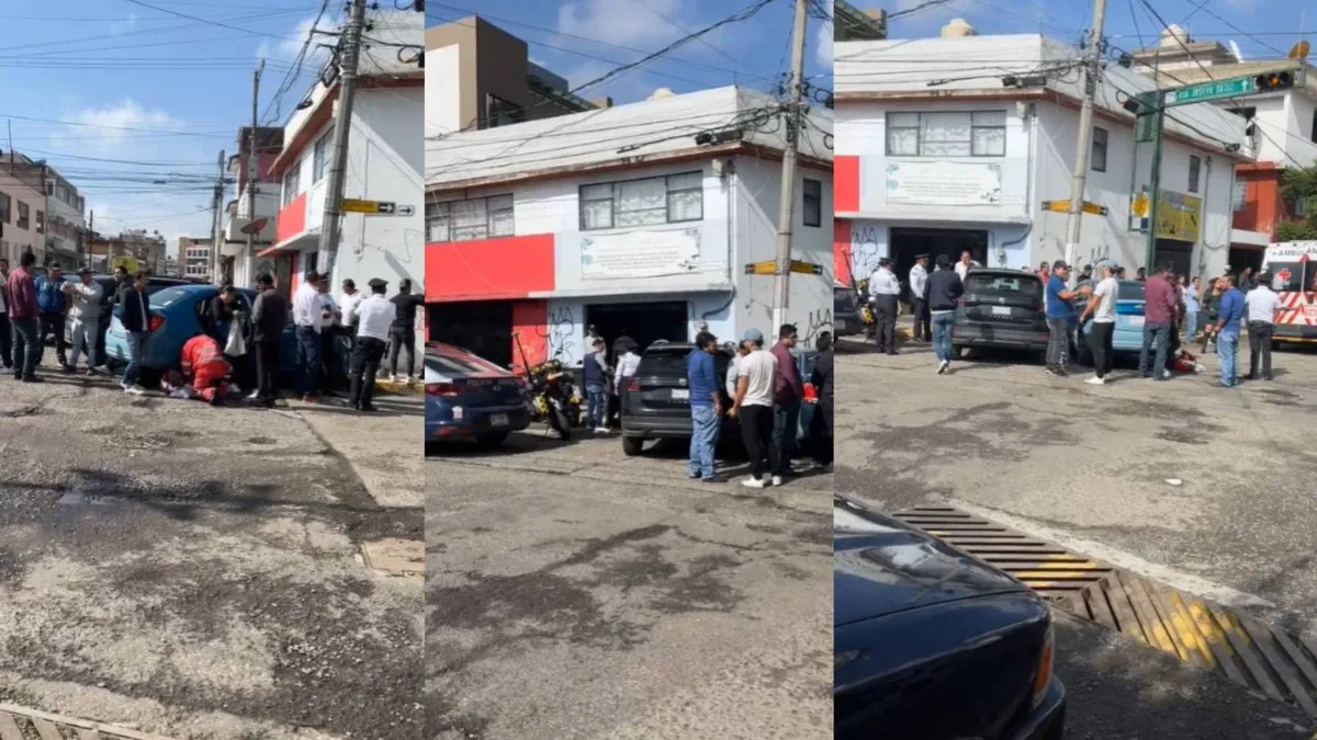 Se registra fuerte accidente en el centro de Toluca