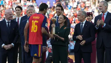 Sheinbaum entrega el Balón de Oro a Rodri en la final del Mundial 2026