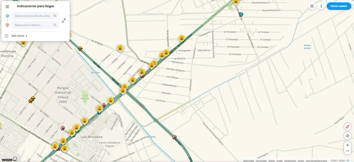 Conductores usan Waze para alertar sobre los baches en la Toluca-Naucalpan