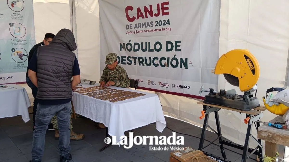 Se reduce el riesgo de hechos violentos con el canje de armas: SSEM