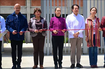 Sheinbaum y Delfina Gómez inauguran bachillerato tecnológico en Texcoco