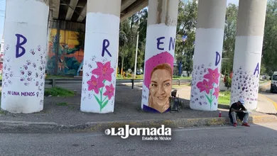 Texcoco: Con mural exigen justicia por feminicidio de Brenda