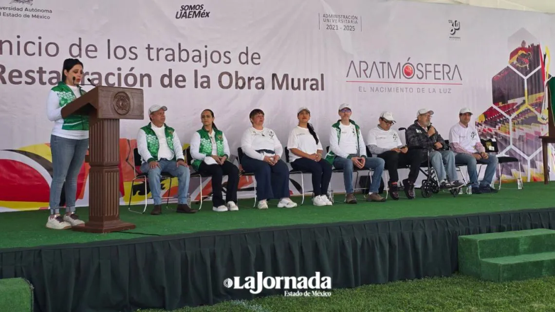 UAEMex realiza restauración de la Obra Mural ARATMÓSFERA