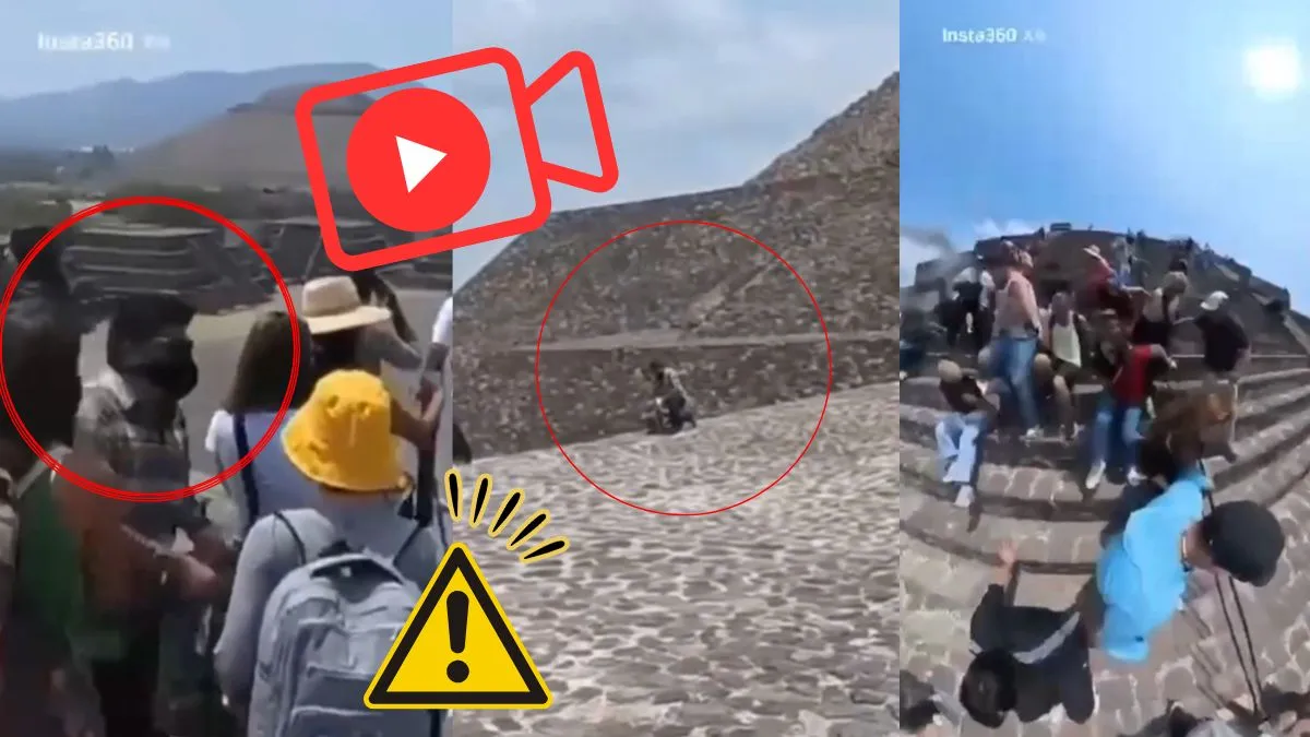 Captan en VIDEO momento exacto en que tirador de Teotihuacán se alista para ejecutar su ataque