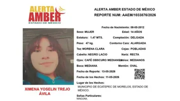 Alerta Amber: Se busca a Ximena Yoselin Trejo Ávila; desapareció en Ecatepec