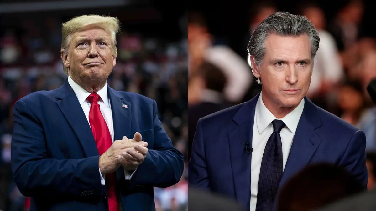 Choca Trump con gobernador de California