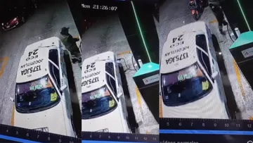 Taxi de Jocotitlán huye tras cargar gasolina y no pagar [VIDEO]