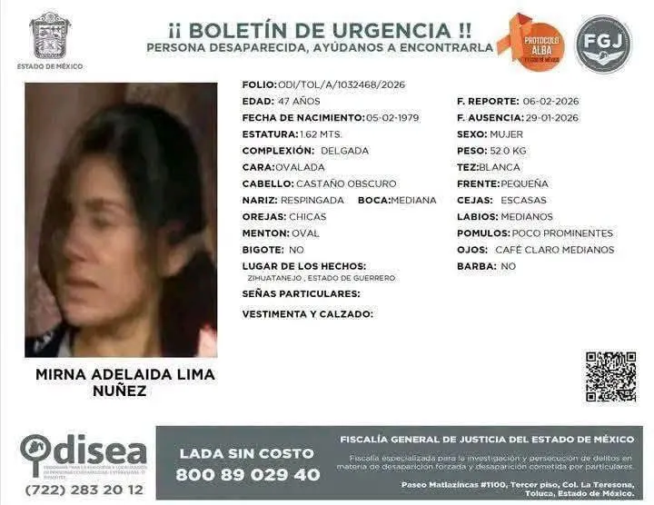 Mujer desaparecida en Toluca es localizada en Guerrero, buscan a sus familiares