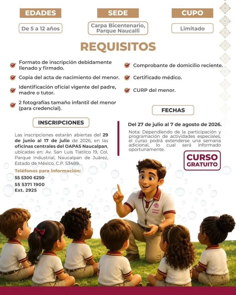 Oapas Naucalpan invita a niñas y niños a convertirse en “hidrodetectives” este verano