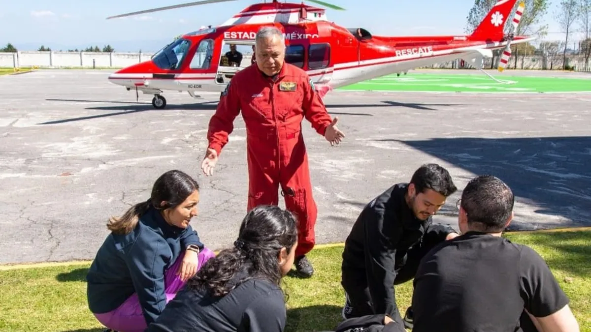 Grupo Relámpagos del Edomex imparte capacitaciones sobre evacuación aeromédica