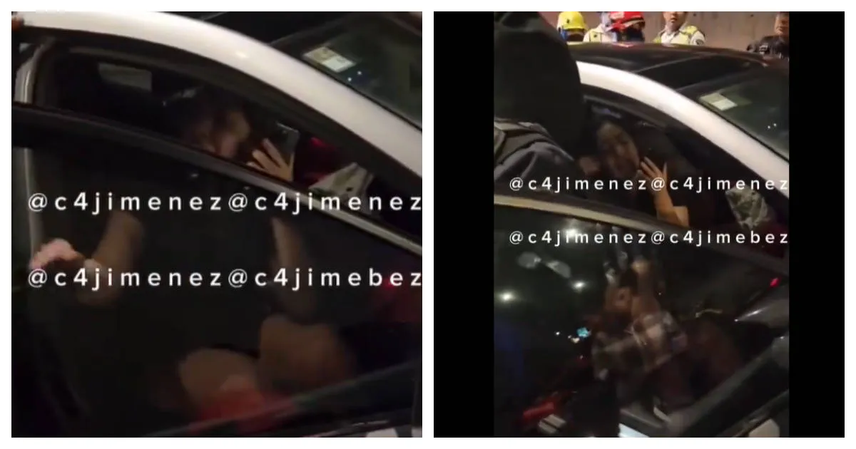 Así fue captada en VIDEO mujer ebria arrolla a repartidor de Didi Food