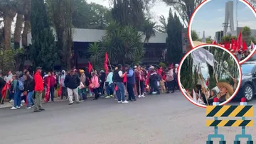 Manifestantes se reúnen en la entrada de Toluca; podrían afectar la circulación