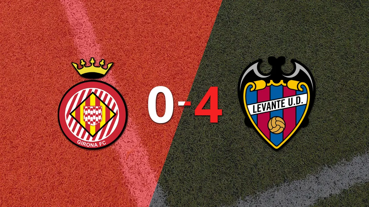 Levante no tuvo piedad y goleó 4 a 0 a Girona