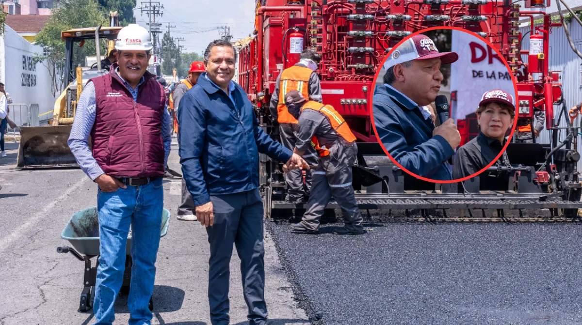 Transformación vial en Toluca: Delfina Gómez y Ricardo Moreno inician repavimentación de Gómez Farías