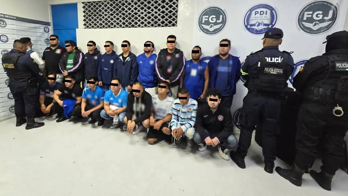 SSEM asegura a 17 hombres implicados en delitos de lesiones